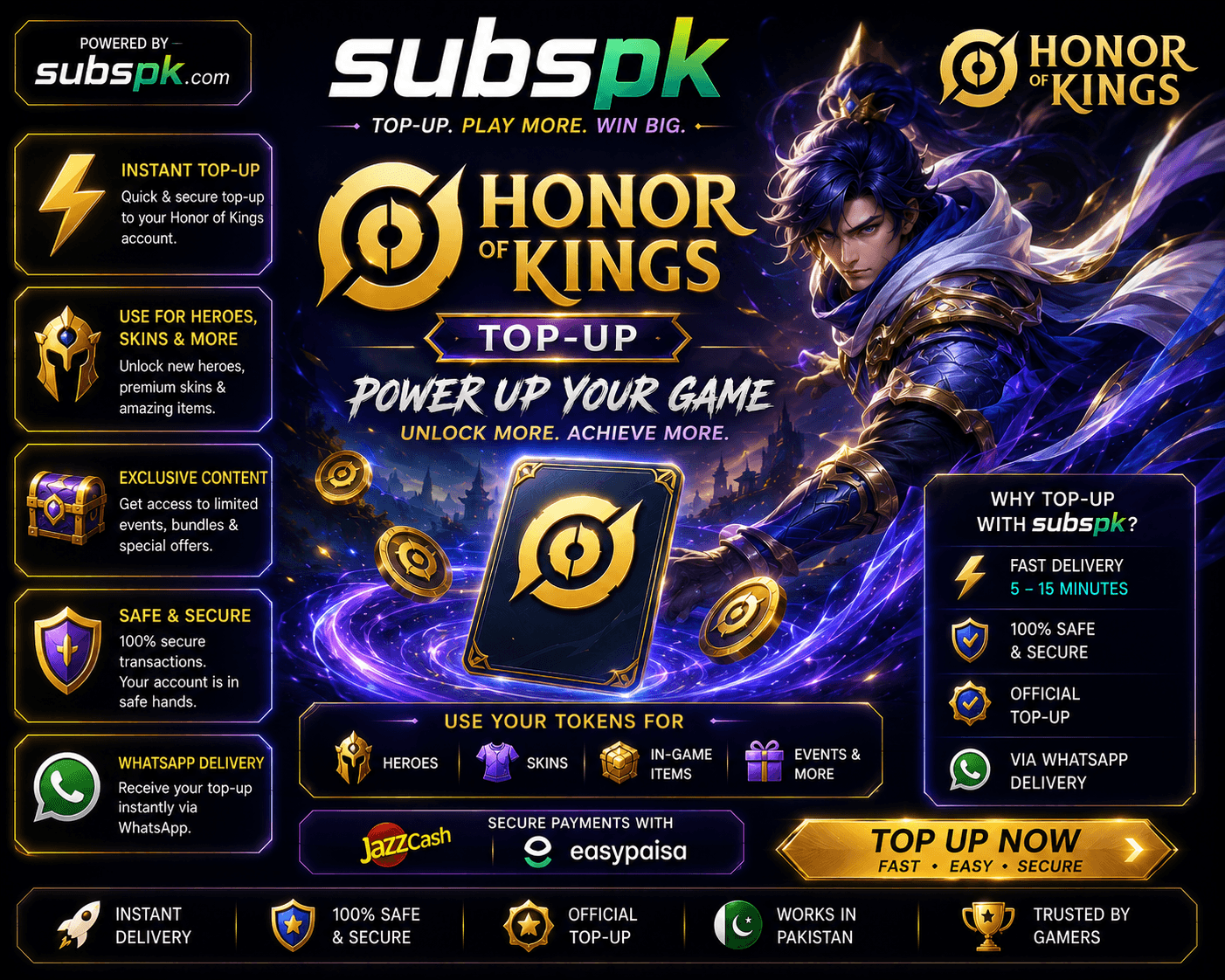 Honor of Kings 250 Tokens